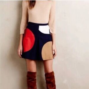 Maeve by Anthropologie Pilcro patchwork mini skirt size 10